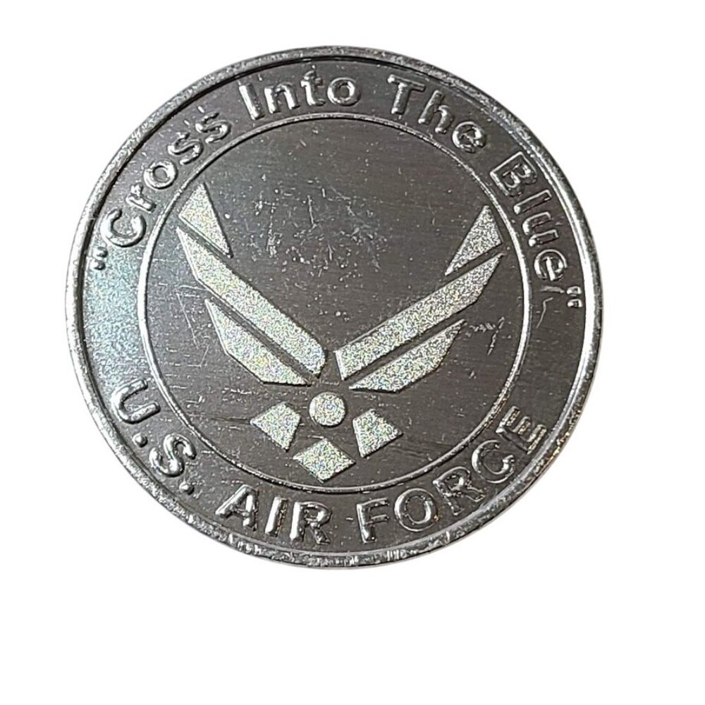 US Air Force Cross into the Blue Large Recruiting Challenge Coin Aluminum